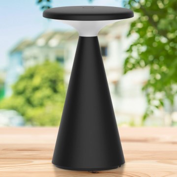 Lampe de table tactile extérieure à intensité variable PAROS LED/1,8W/5V USB 1800 mAh IP44 noir