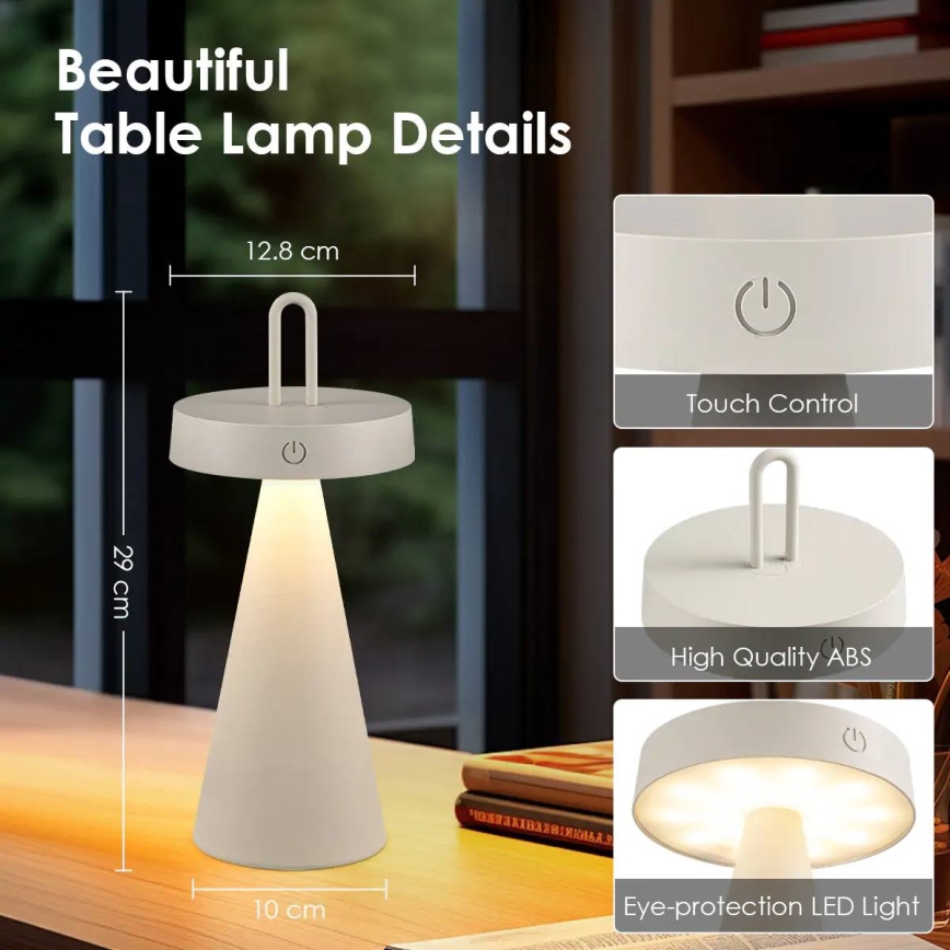 Lampe de table tactile rechargeable d'extérieur dimmable LED HALO LED/1,5W/3,7V 3000 mAh IP44 gris