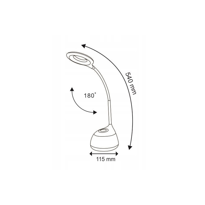 Lampe de table LED RGB à intensité variable GALACTIC LED/5W/230V 1800 mAh