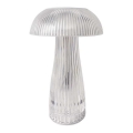 Lampe de table tactile rechargeable et à intensité variable LED/1W/5V 3000-6000K 1800 mAh transparent