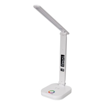Lampe de table tactile RGBW à intensité variable avec charge sans fil, écran et Port USB MAGNUS LED/6W/5V 3000-6500K blanc