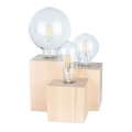 Lampe de table VINCENT 3xE27/15W/230V Bouleau