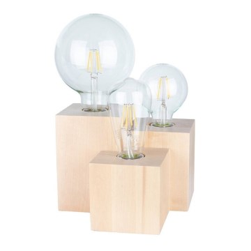 Lampe de table VINCENT 3xE27/15W/230V Bouleau