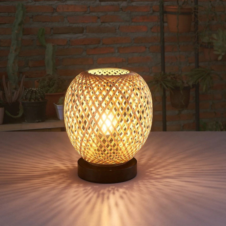 Lampe de table ZANZIBAR 1xE27/20W/230V d. 18 cm bambou