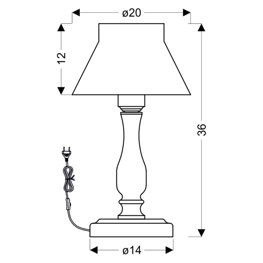 Lampe de table ZEFIR 1xE27/40W/230V