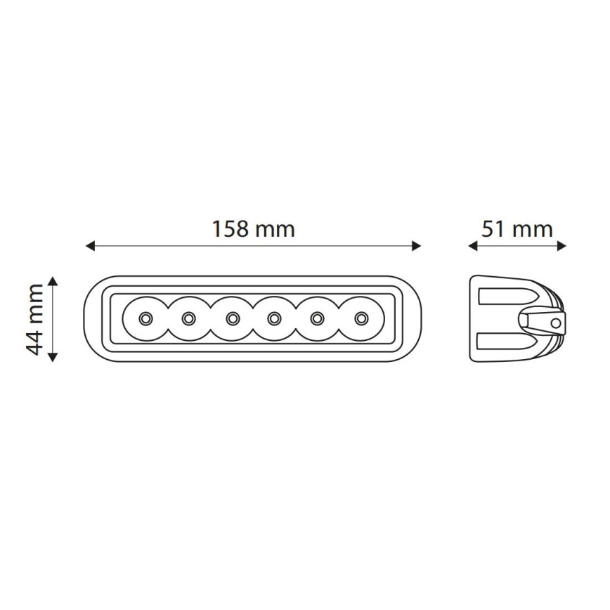 Lampe de travail EPISTAR LED/18W/10-30V IP67 6000K