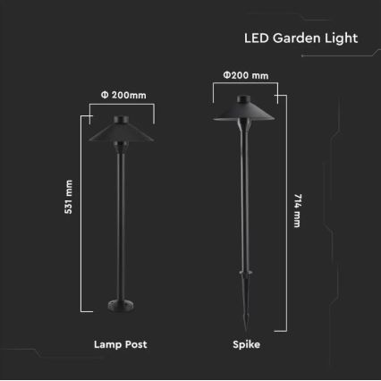 Lampe d'extérieur GARDEN LED/7W/230V 3000K IP65