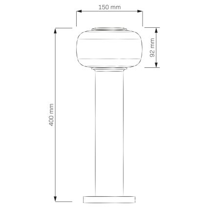 Lampe d'extérieur LED MALAGA LED/12W/230V 40 cm IP44 noire