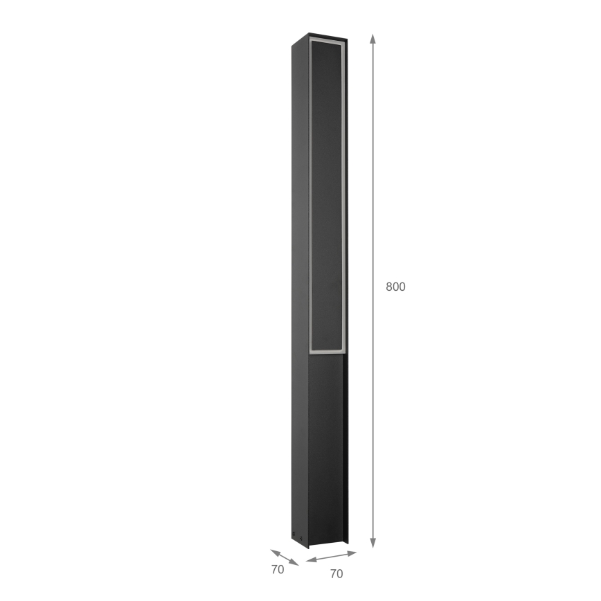 Lampe d'extérieur LED MODO LED/23,4W/230V 4000K IP44 80 cm noire