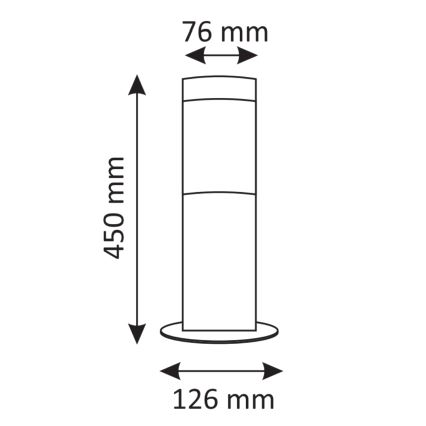Lampe d'extérieur LED RGBW dimmable OSLO 1xE27/6,5W/230V 2700-6500K Wi-Fi 45 cm IP44 anthracite