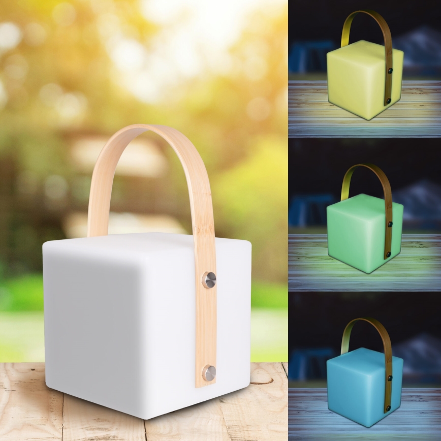 Lampe d'extérieur LED RGBW MAJORKA LED/0,5W/5V USB 1200 mAh IP44 blanche