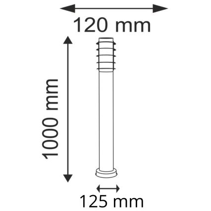 Lampe d'extérieur SERENA 1xE27/10W/230V IP44 100 cm