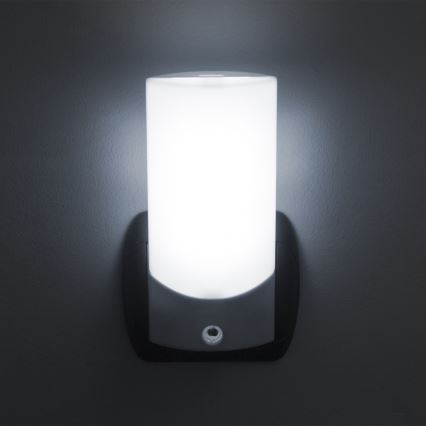 Lampe d'orientation sur prise avec détecteur LED/1W/230V 6000K
