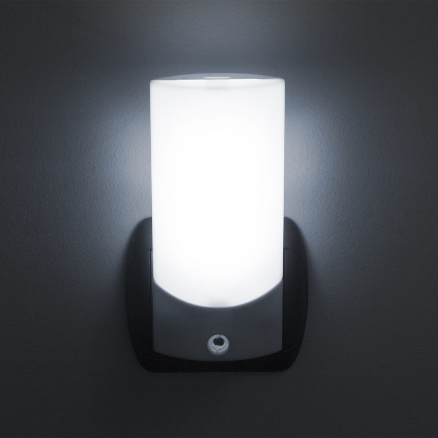 Lampe d'orientation sur prise avec détecteur LED/1W/230V 6000K
