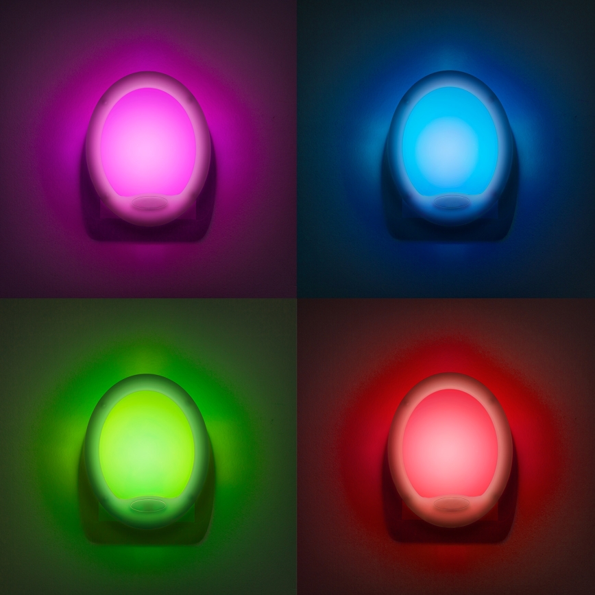 Lampe d'orientation sur prise LED/1,5W/230V multicolore