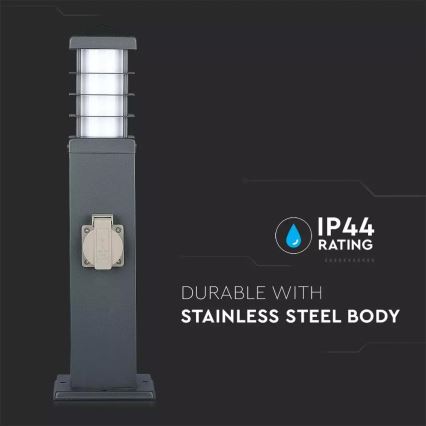 Lampe extérieur avec prises SCHUKO 1xE27/13W/230V IP44