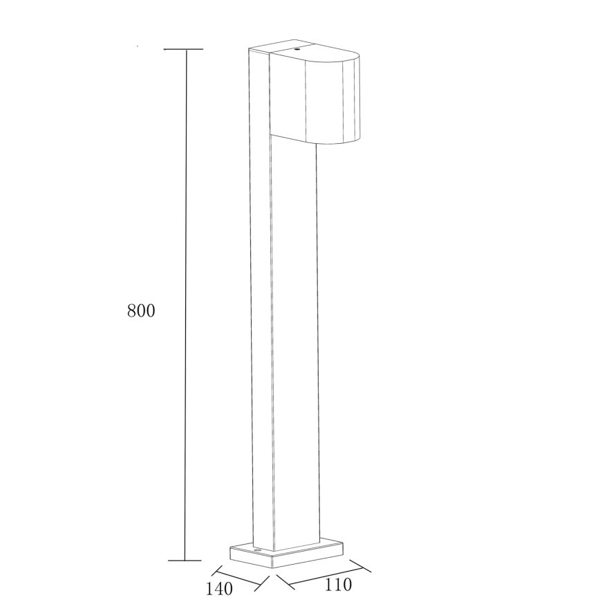 Lampe extérieur BOSTON 1xGU10/10W/230V 80 cm IP54 noir