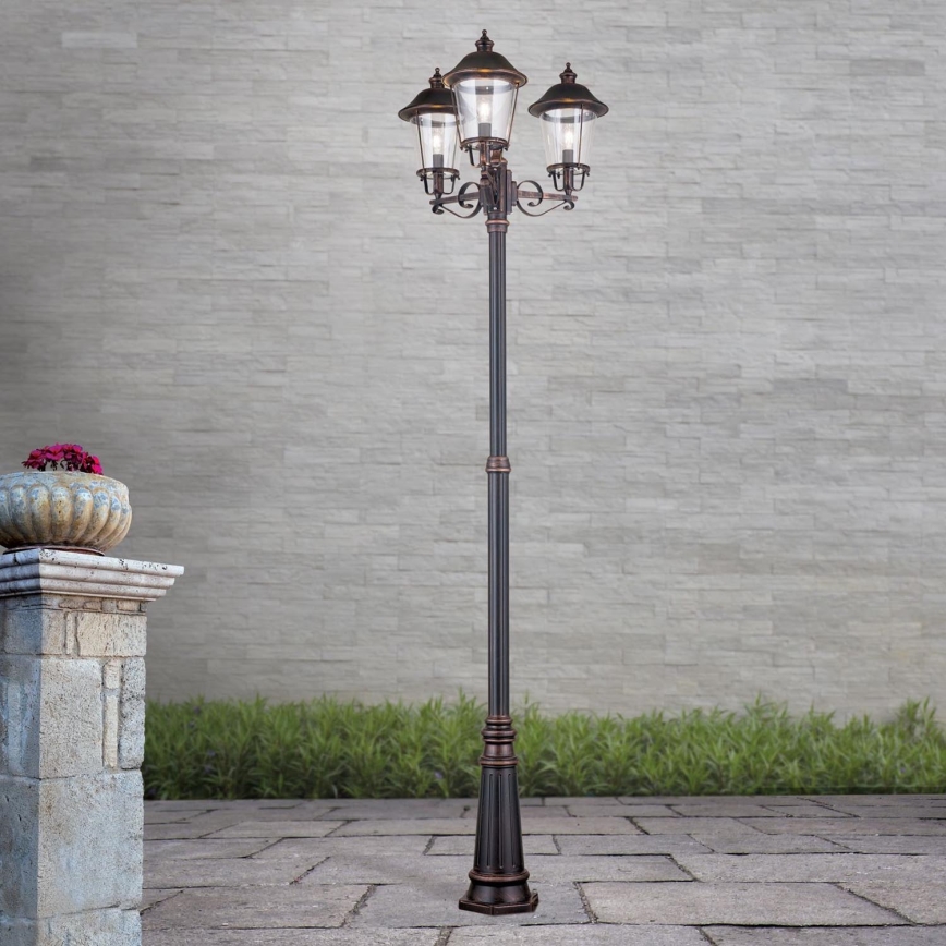 Lampe extérieur KENZO 3xE27/100W/230V IP44 bronze/patine