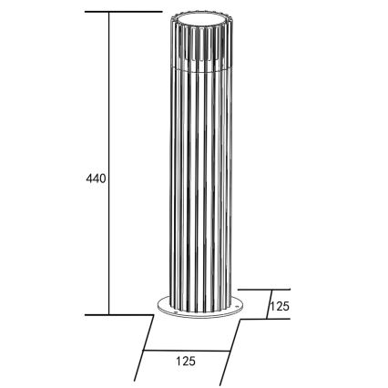 Lampe extérieur KUUSAMO 1xE27/20W/230V 44 cm IP54 anthracite
