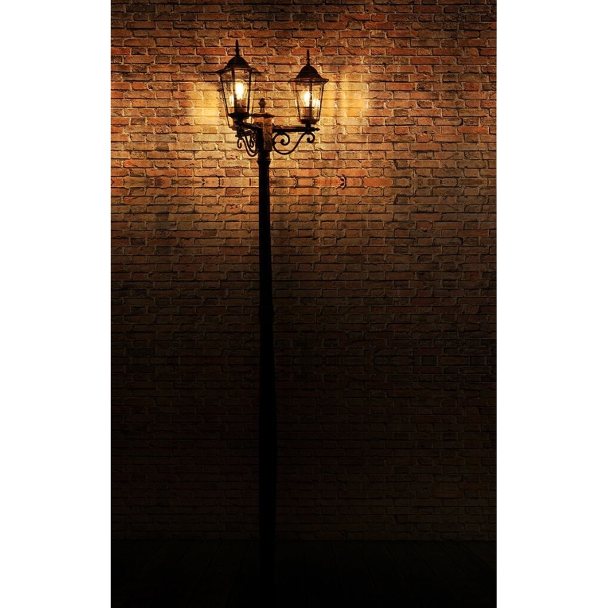 Lampe extérieure 3xE27/20W/230V IP43 2,58 m noir