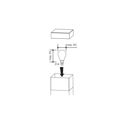 Lampe extérieure à détecteur avec prise GARD 1xE14/60W IP44