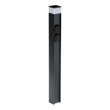 Lampe extérieure avec 2 prises DASTEN 1xG9/11W/230V 80 cm IP44 noir