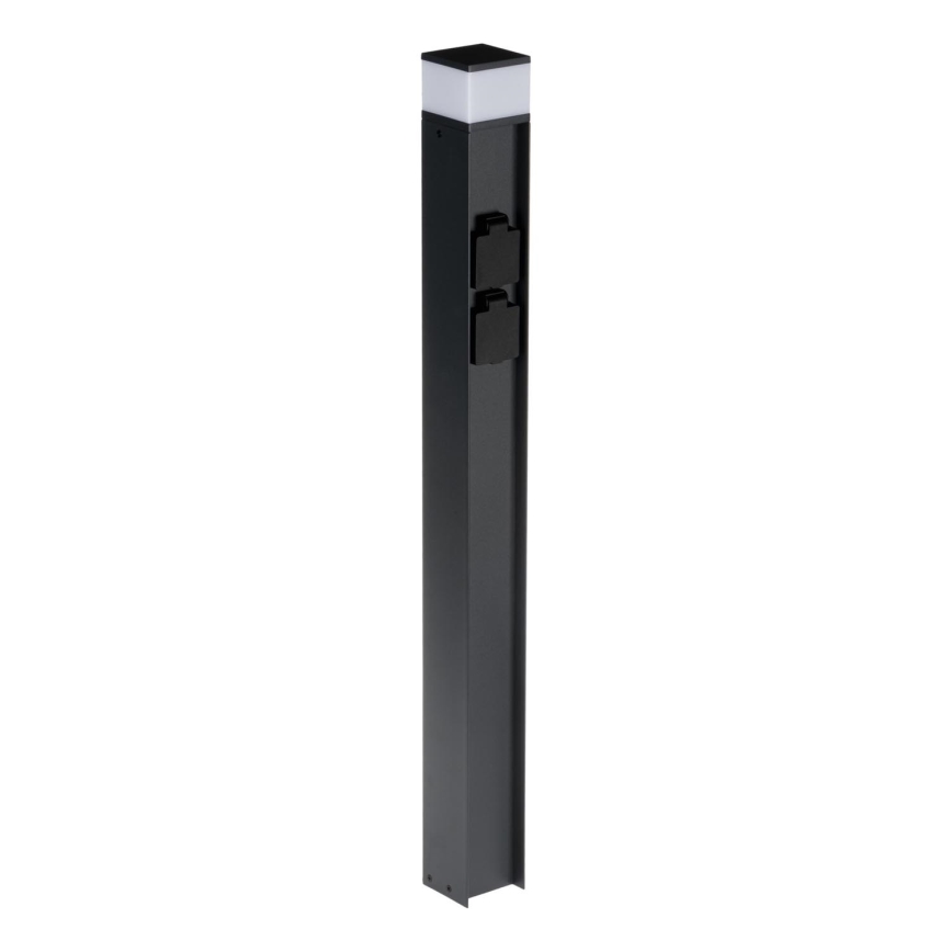Lampe extérieure avec 2 prises DASTEN 1xG9/11W/230V 80 cm IP44 noir