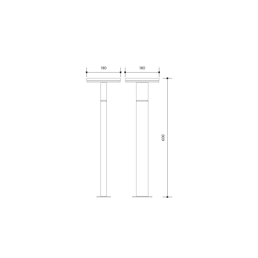 Lampe extérieure avec détecteur BARI LED/10W/230V 4000K 60 cm IP54 anthracite
