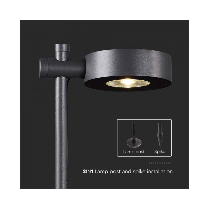 Lampe extérieure LED/7W/230V 4000K IP65 noire