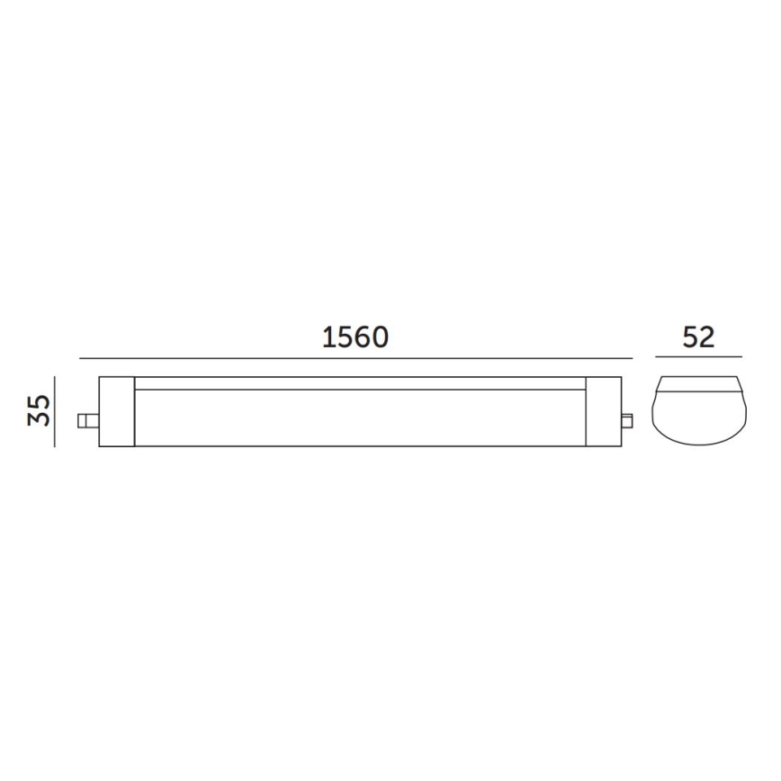 Lampe fluorescente industrielle LED/48W/230V IP65 4000K 156 cm