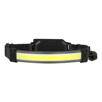 Lampe frontale LED rechargeable 2xLED/5V 180 lm 900 mAh noire