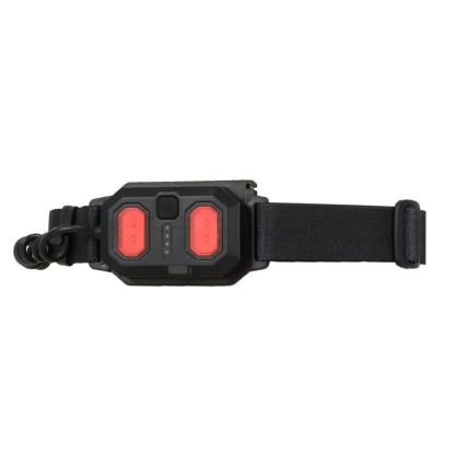 Lampe frontale LED rechargeable 2×LED/5V, 180 lm, 900 mAh, noire