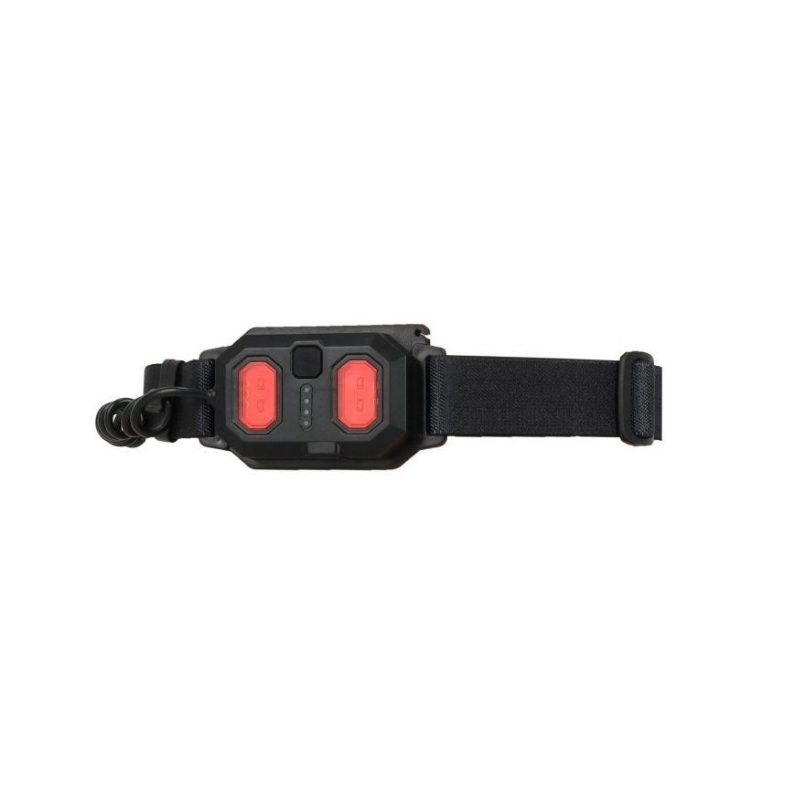 Lampe frontale LED rechargeable 2×LED/5V, 180 lm, 900 mAh, noire