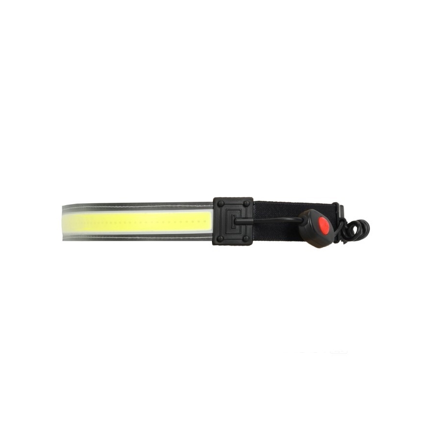 Lampe frontale LED rechargeable 2×LED/5V, 180 lm, 900 mAh, noire