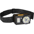 Lampe frontale LED rechargeable avec capteur et fonction powerbank, 1200 mAh, IP44, noire
