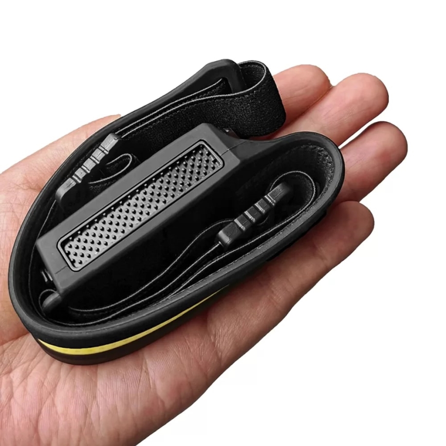 Lampe frontale rechargeable à intensité variable avec détecteur 2xLED/5V IP44 350 brillant 1200 mAh