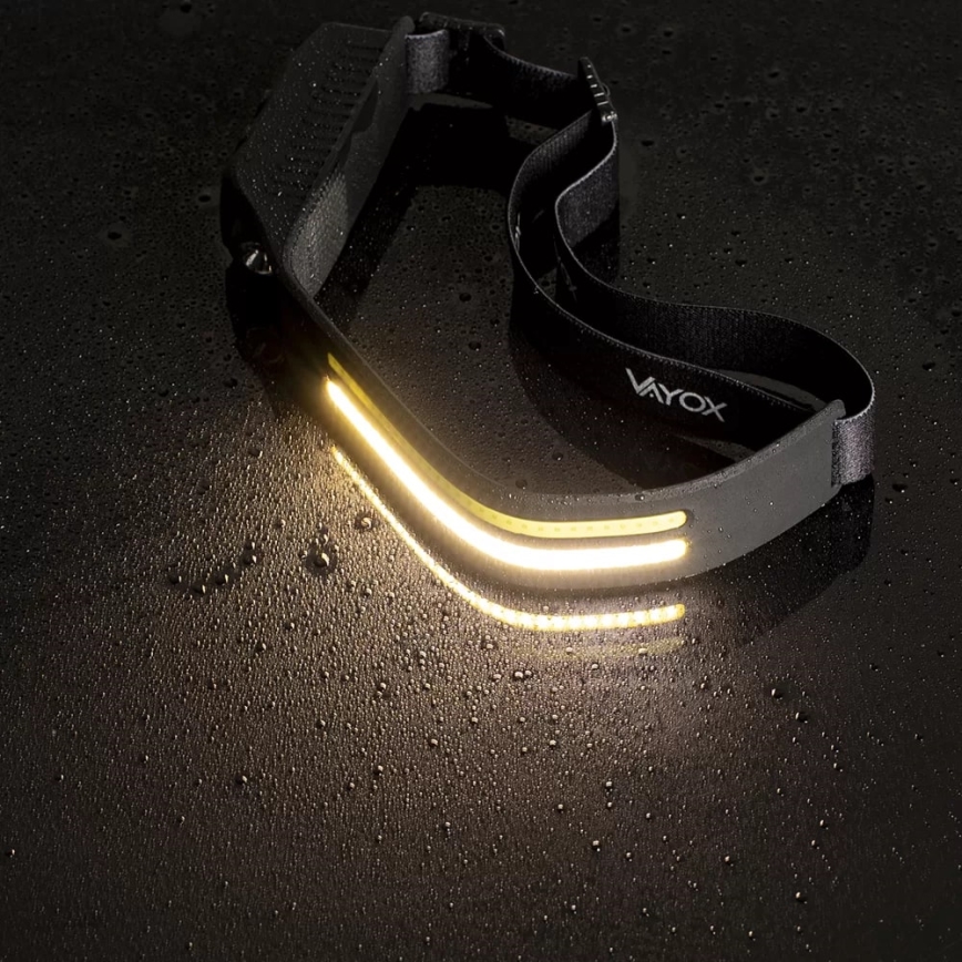 Lampe frontale rechargeable à intensité variable avec détecteur 3xLED/5V IP44 300 brillant 1200 mAh