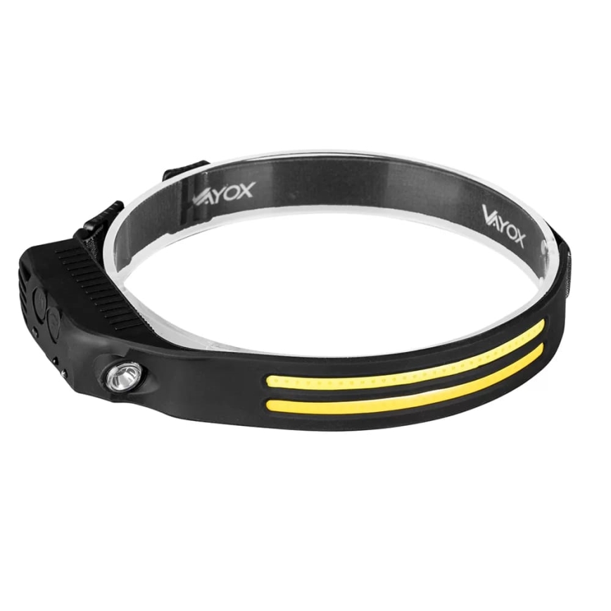 Lampe frontale rechargeable à intensité variable avec détecteur 3xLED/5V IP44 300 brillant 1200 mAh