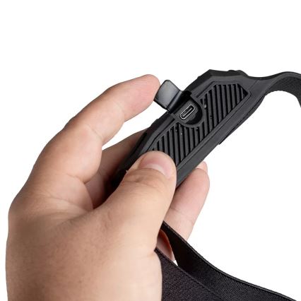 Lampe frontale rechargeable à intensité variable avec détecteur 3xLED/5V IP44 300 brillant 1200 mAh