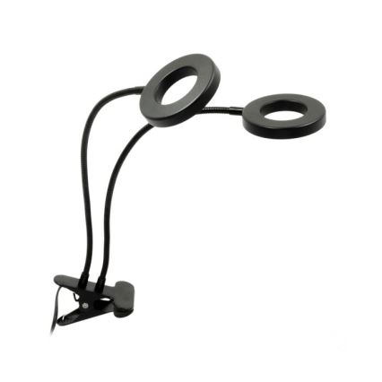 Lampe de bureau flexible à LED dimmable avec clip pour culture de plantes VITARO 2xLED/4W/230V noir