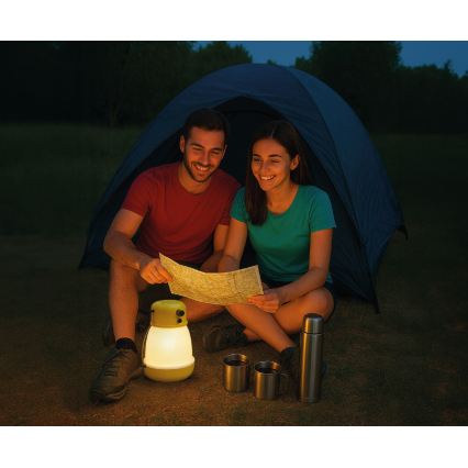 Lampe LED rechargeable portable dimmable avec fonction powerbank LUMINA MINIO LED/5V 1800 mAh IP44 jaune