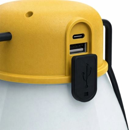 Lampe LED rechargeable portable dimmable avec fonction powerbank LUMINA MINIO LED/5V 1800 mAh IP44 jaune