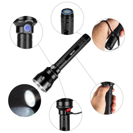 Lampe torche rechargeable LED dimmable LED/20W/5V IPX5 1570 lm 8400 mAh