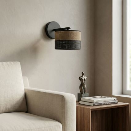 Lampe murale KARBON 1xE27/15W/230V noir/marron