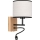Lampe murale LED BOHO 1xE27/25W/230V + LED/1W/230V chêne