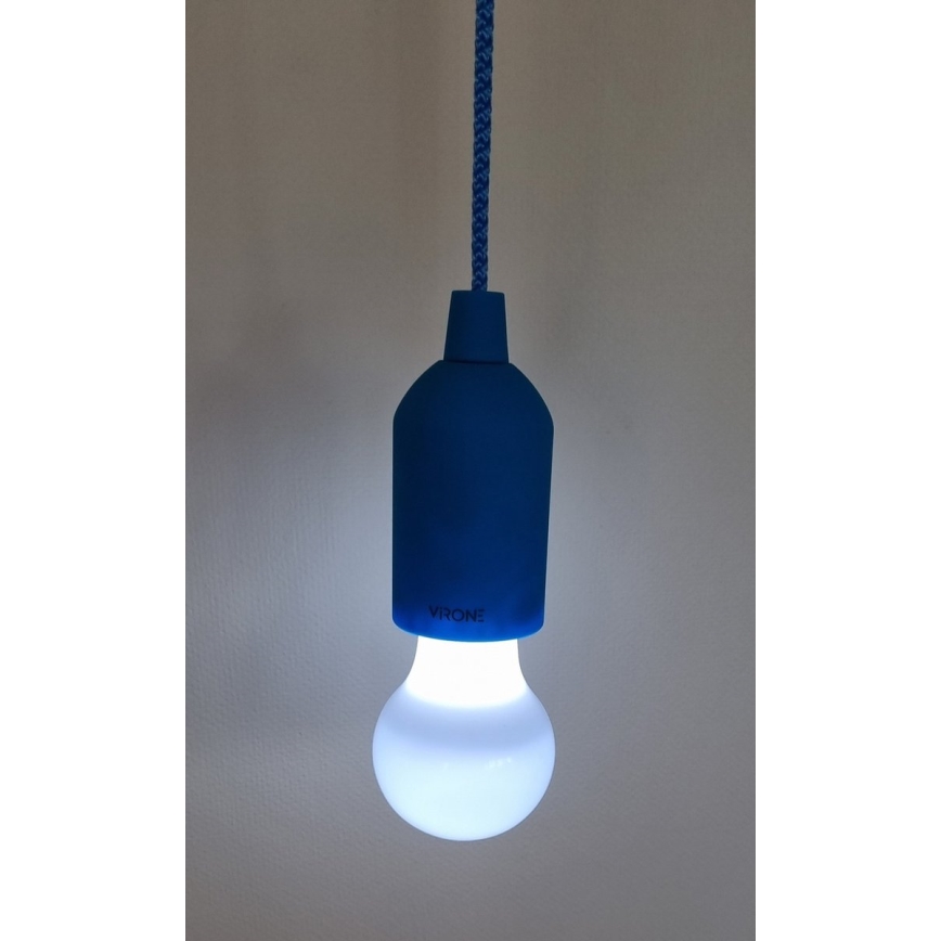 Lampe portable LED/1W/3xAAA bleu