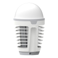 Lampe portable rechargeable avec piège à insectes LED/5W/1800 mAh IPX4 blanc/gris