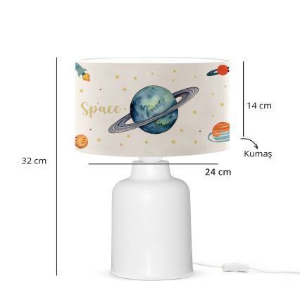 Lampe pour enfants CANDY 1xE27/40W/230V blanche/multicolore