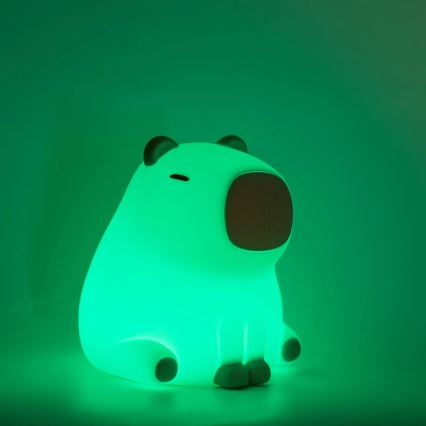 Lampe tactile pour enfants RGBW à intensité variable LED/1W/5V USB 1200 mAh capybara