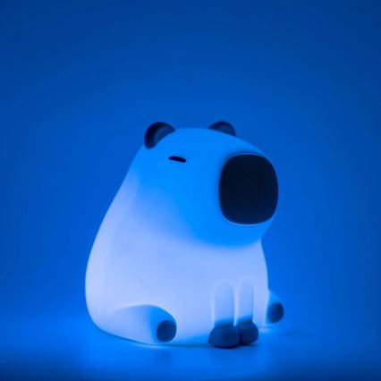 Lampe tactile pour enfants RGBW à intensité variable LED/1W/5V USB 1200 mAh capybara